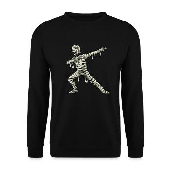 Dabbing Mummy Funny mummy gift - Unisex Sweatshirt - black - Front - Alina (178cm) & Michal (187cm)