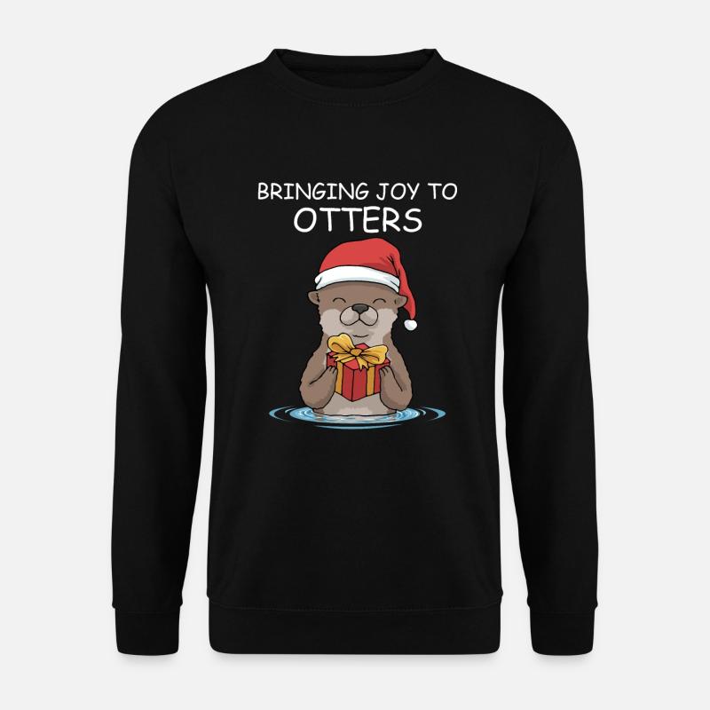 Otter Weihnachten Lustiges Weihnachts Geschenk - Unisex Pullover - Schwarz