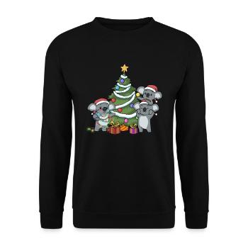 Koala Christmas Funny Christmas Gift - Sweat-shirt Unisexe - noir - Devant - Alina (178cm) & Michal (187cm)