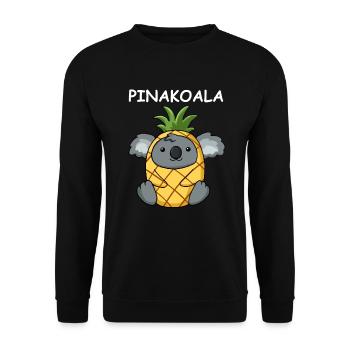 Koala Pineapple Funny Pinakoala Gift - Unisex Sweatshirt - black - Front - Alina (178cm) & Michal (187cm)