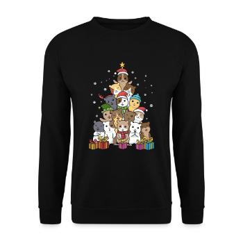 Guinea Pig Christmas Funny Guinea Pig - Unisex Sweatshirt - black - Front - Alina (178cm) & Michal (187cm)