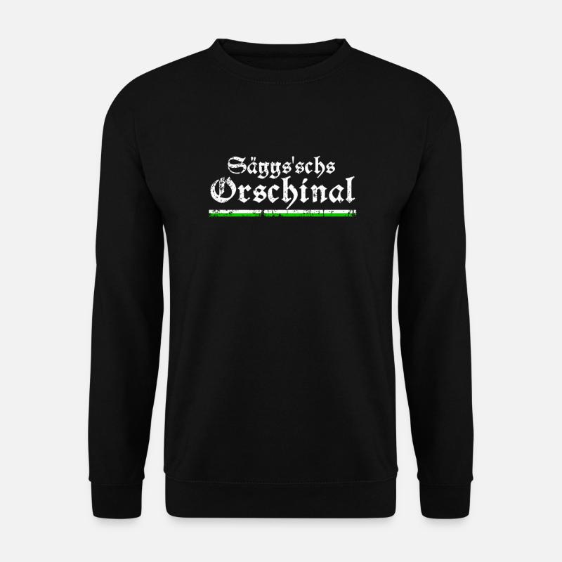 Sächsisches Original Heimat Sachsen stolzer Sachse - Unisex Pullover - Schwarz