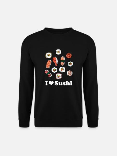 I love sushi - Unisex Sweatshirt - black