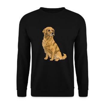 Golden retrievers - Sweat-shirt Unisexe - noir - Devant - Alina (178cm) & Michal (187cm)