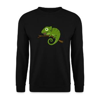chameleon - Unisex Sweatshirt - black - Front - Alina (178cm) & Michal (187cm)