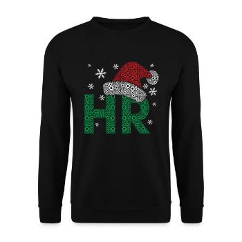 Les ressources humaines Santa a la gestion des ressources humaines drôle - Sweat-shirt Unisexe - noir - Devant - Alina (178cm) & Michal (187cm)
