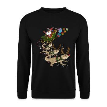 Bartagame Weihnachten - Unisex Pullover - Schwarz - Vorne - Alina (178cm) & Michal (187cm)