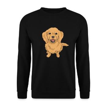 Golden retrievers - Sweat-shirt Unisexe - noir - Devant - Alina (178cm) & Michal (187cm)