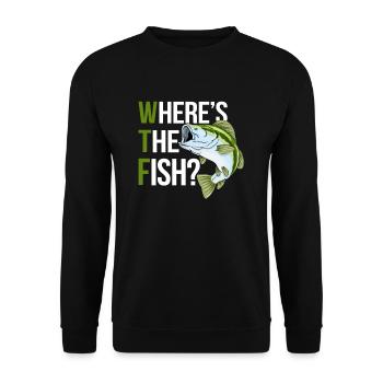 Wheres The Fish - Unisex Sweatshirt - black - Front - Alina (178cm) & Michal (187cm)