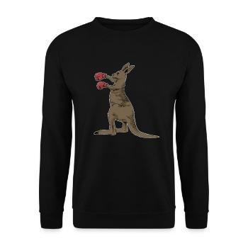 Kangaroo boxing - Unisex Sweatshirt - black - Front - Alina (178cm) & Michal (187cm)