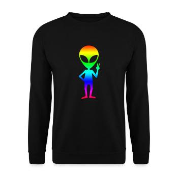 Alien - Unisex Pullover - Schwarz - Vorne - Alina (178cm) & Michal (187cm)
