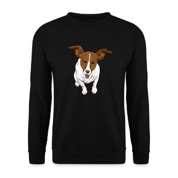 Jack Russel - Unisex Sweatshirt - black - Front - Alina (178cm) & Michal (187cm)