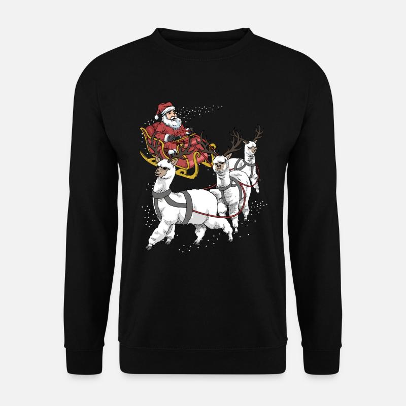 Alpaka Weihnachten - Unisex Pullover - Schwarz