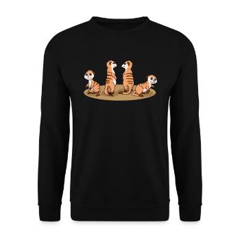 suricates - Sweat-shirt Unisexe - noir - Devant - Alina (178cm) & Michal (187cm)
