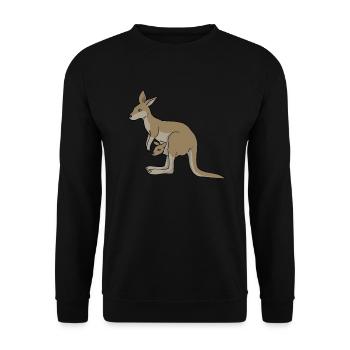Känguru - Unisex Pullover - Schwarz - Vorne - Alina (178cm) & Michal (187cm)
