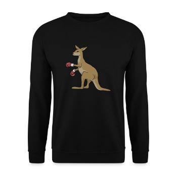Kangaroo boxing - Unisex Sweatshirt - black - Front - Alina (178cm) & Michal (187cm)