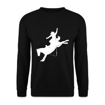 cow-boy - Sweat-shirt Unisexe - noir - Devant - Alina (178cm) & Michal (187cm)