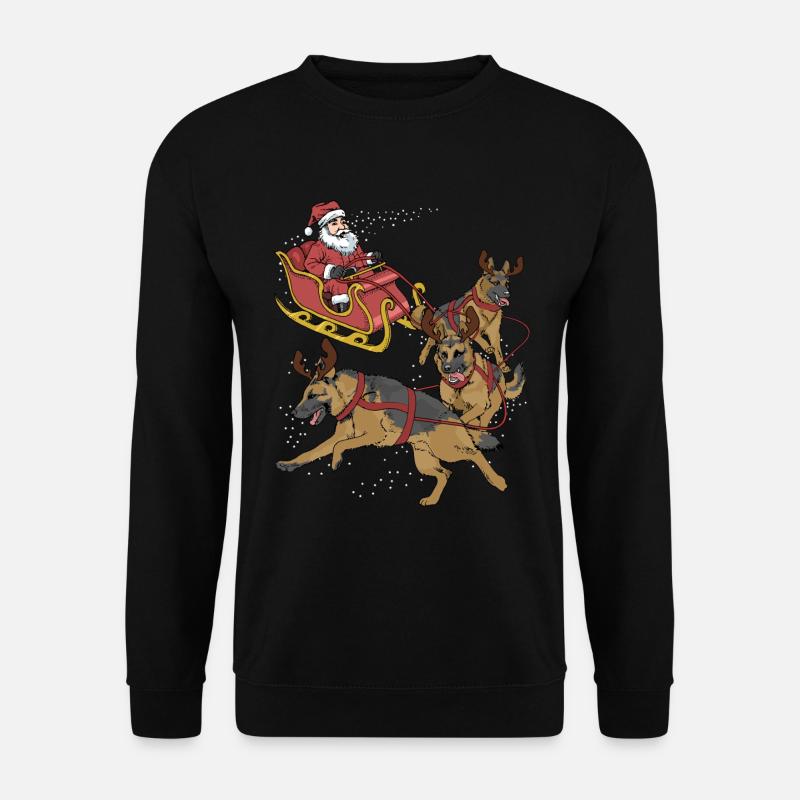 Deutscher Schäferhund Weihnachten - Unisex Pullover - Schwarz
