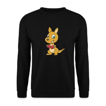 Kangaroo boxing - Unisex Sweatshirt - black - Front - Alina (178cm) & Michal (187cm)