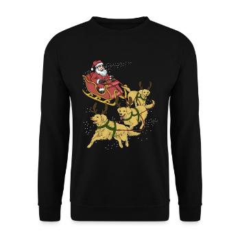 Golden Retriever Christmas - Unisex Sweatshirt - black - Front - Alina (178cm) & Michal (187cm)