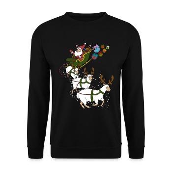 Moutons noël - Sweat-shirt Unisexe - noir - Devant - Alina (178cm) & Michal (187cm)