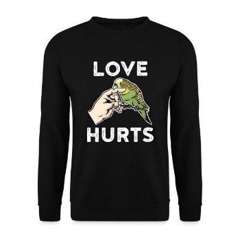 perruche - Sweat-shirt Unisexe - noir - Devant - Alina (178cm) & Michal (187cm)