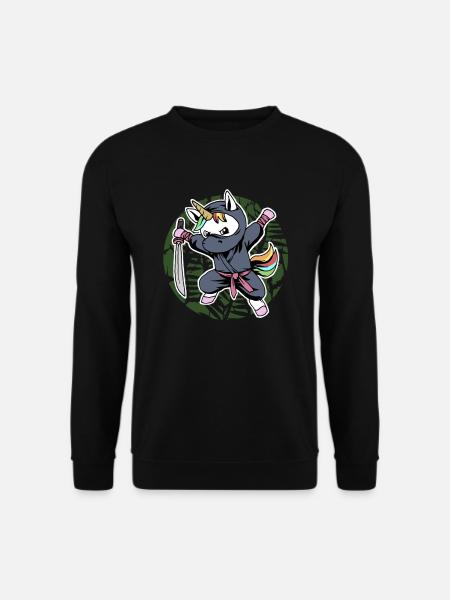 Licorne Ninja - Sweat-shirt Unisexe - noir