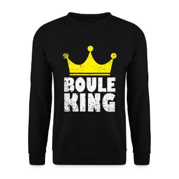 Boule King - Sweat-shirt Unisexe - noir - Devant - Alina (178cm) & Michal (187cm)
