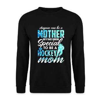 Il faut quelqu'un de spécial pour être une maman de hockey drôle - Sweat-shirt Unisexe - noir - Devant - Alina (178cm) & Michal (187cm)