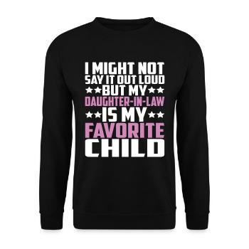 Ma belle-fille est mon enfant préféré drôle - Sweat-shirt Unisexe - noir - Devant - Alina (178cm) & Michal (187cm)