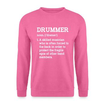 Batteur un musicien qualifié drôle sarcastique - Sweat-shirt Unisexe - rose - Devant