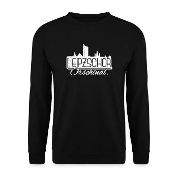 Leipzschor Orschinal Leipziger Original Leipzig - Unisex Pullover - Schwarz - Vorne - Alina (178cm) & Michal (187cm)