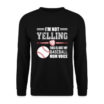 Je ne crie pas, c'est juste ma voix de maman de baseball - Sweat-shirt Unisexe - noir - Devant - Alina (178cm) & Michal (187cm)