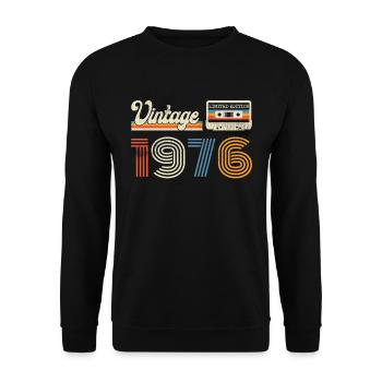 Vintage Retro 1976 44e anniversaire idée cadeau - Sweat-shirt Unisexe - noir - Devant - Alina (178cm) & Michal (187cm)