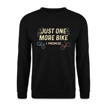 Just One More Bike I Promise - Funny Bike Cyclist - Unisex Sweatshirt - black - Front - Alina (178cm) & Michal (187cm)