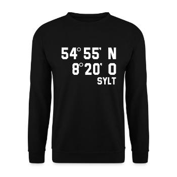 Sylt Nordsee Insel Geschenk - Unisex Pullover - Schwarz - Vorne - Alina (178cm) & Michal (187cm)