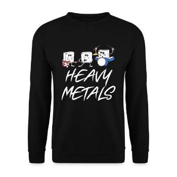 Métaux lourds - Sweat-shirt Unisexe - noir - Devant - Alina (178cm) & Michal (187cm)