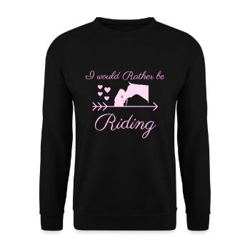 je préfère monter - Sweat-shirt Unisexe - noir - Devant - Alina (178cm) & Michal (187cm)