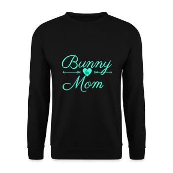 lapin maman - Sweat-shirt Unisexe - noir - Devant - Alina (178cm) & Michal (187cm)