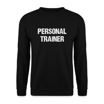 personal trainer - Unisex Sweatshirt - black - Front - Alina (178cm) & Michal (187cm)