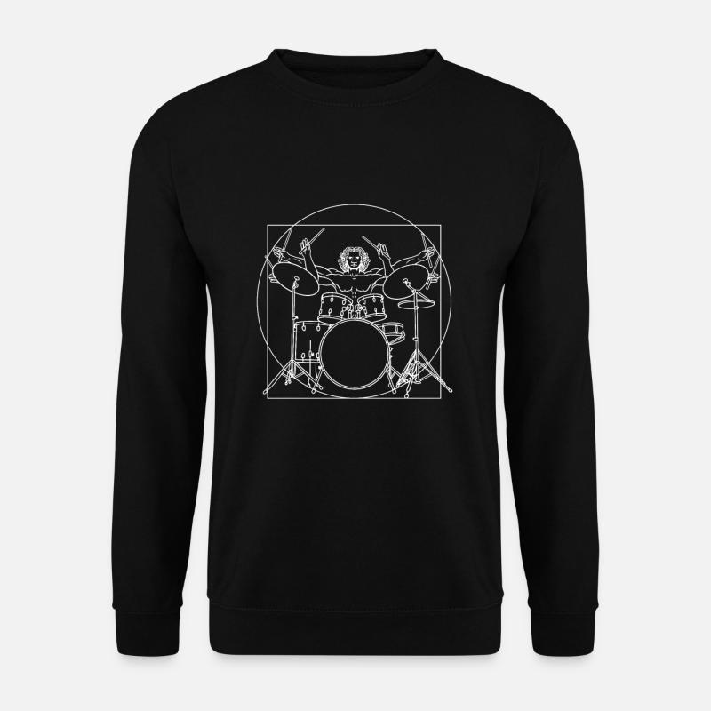 Drums Da Vinci - batteur - Sweat-shirt Unisexe - noir