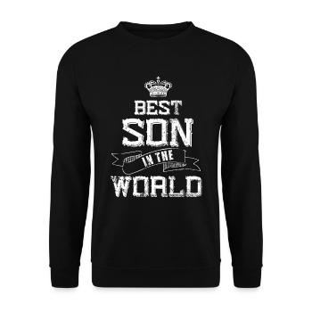 Bester Sohn der Welt - Unisex Pullover - Schwarz - Vorne - Alina (178cm) & Michal (187cm)