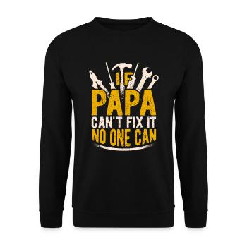 Papa bricoleur bricoleur cadeau drôle - Sweat-shirt Unisexe - noir - Devant - Alina (178cm) & Michal (187cm)