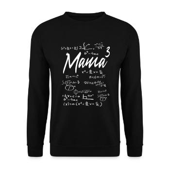 Maman haute 3 triple maman professeur de mathématiques - Sweat-shirt Unisexe - noir - Devant - Alina (178cm) & Michal (187cm)