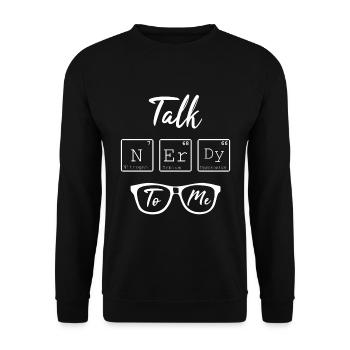 Nerd drôle disant chimiste - Sweat-shirt Unisexe - noir - Devant - Alina (178cm) & Michal (187cm)