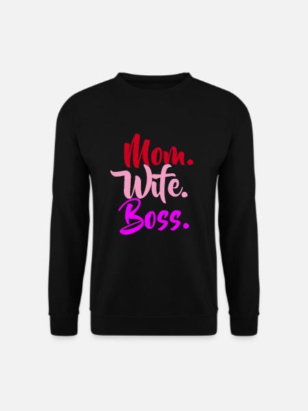 Mom Wife Boss - Unisex Pullover - Schwarz