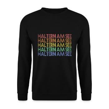 Haltern am See - Unisex Pullover - Schwarz - Vorne - Alina (178cm) & Michal (187cm)