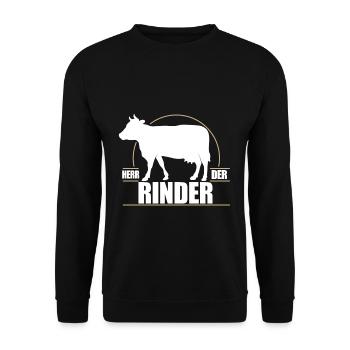 Herr der Rinder - Unisex Pullover - Schwarz - Vorne - Alina (178cm) & Michal (187cm)