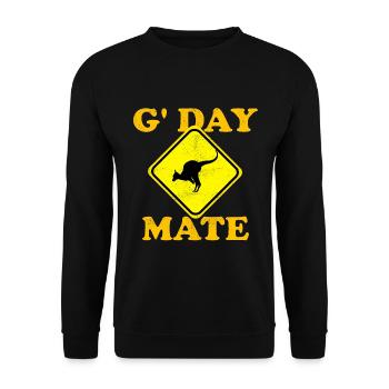 Australia kangaroo - Unisex Sweatshirt - black - Front - Alina (178cm) & Michal (187cm)
