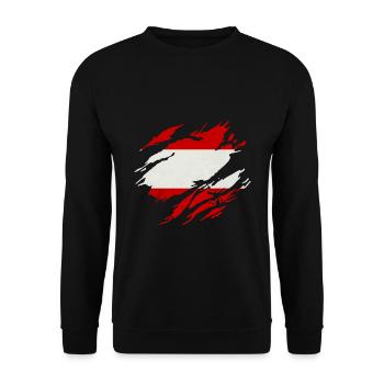 Cadeau drapeau Autriche autrichien - Sweat-shirt Unisexe - noir - Devant - Alina (178cm) & Michal (187cm)